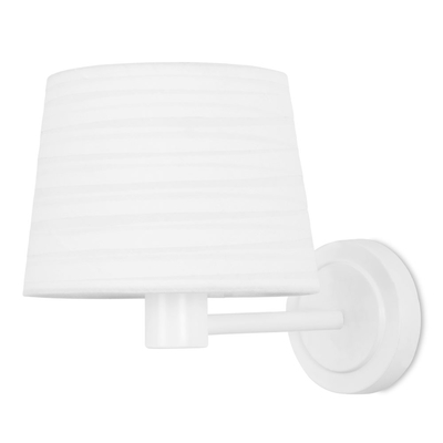 Blanc Matt White Wall Light with White Shade