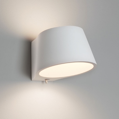 White Plaster Circular Wall Light