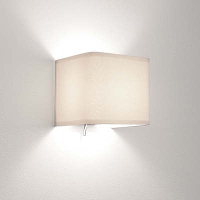 Fabric White Cube Wall Light