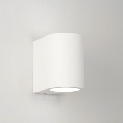 Ellipse White Plaster Wall Light