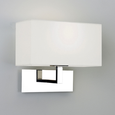 Park Lane Chrome Wall Light and White Shade