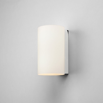 Cylinder White Opal Glass Wall Light (Small)