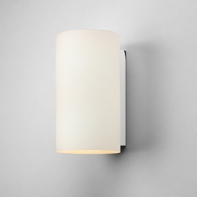 Cylinder White Opal Glass Wall Light (Large)