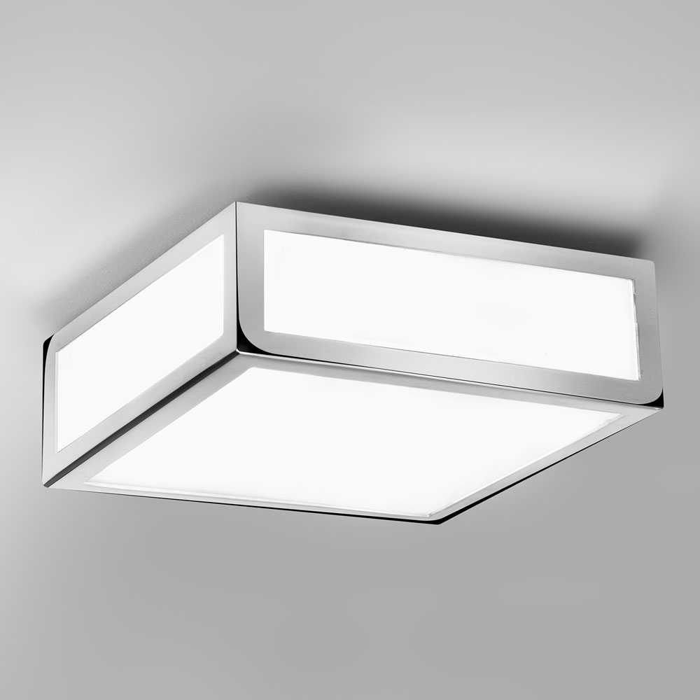 Mashiko Square 200 Chrome Ceiling Light