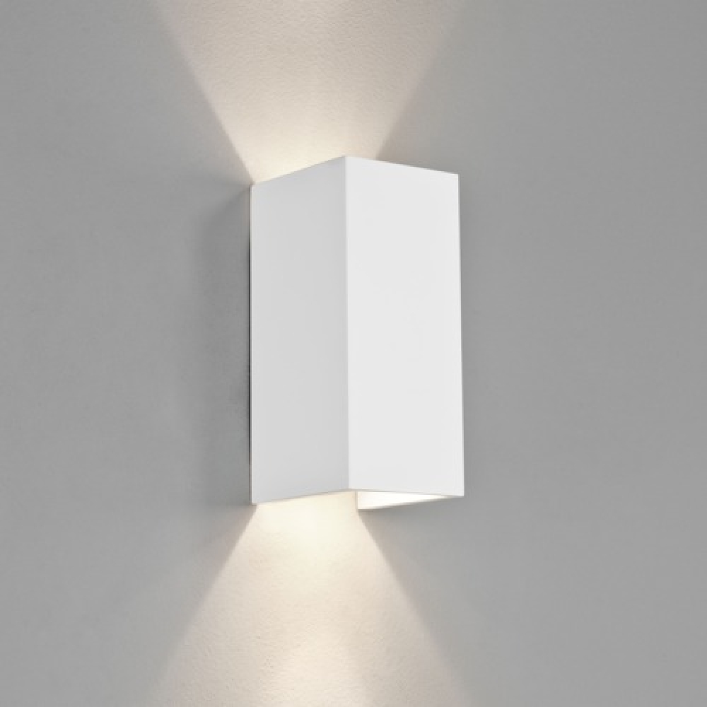 Rectangle Plaster Wall Light Large White