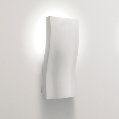 Wave White Plaster Wall Light