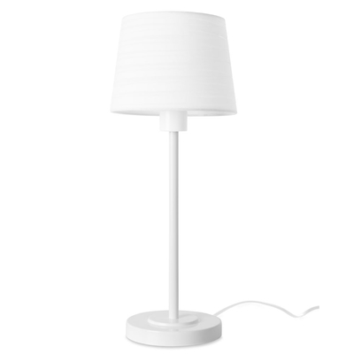 White Table Lamp with White Shade