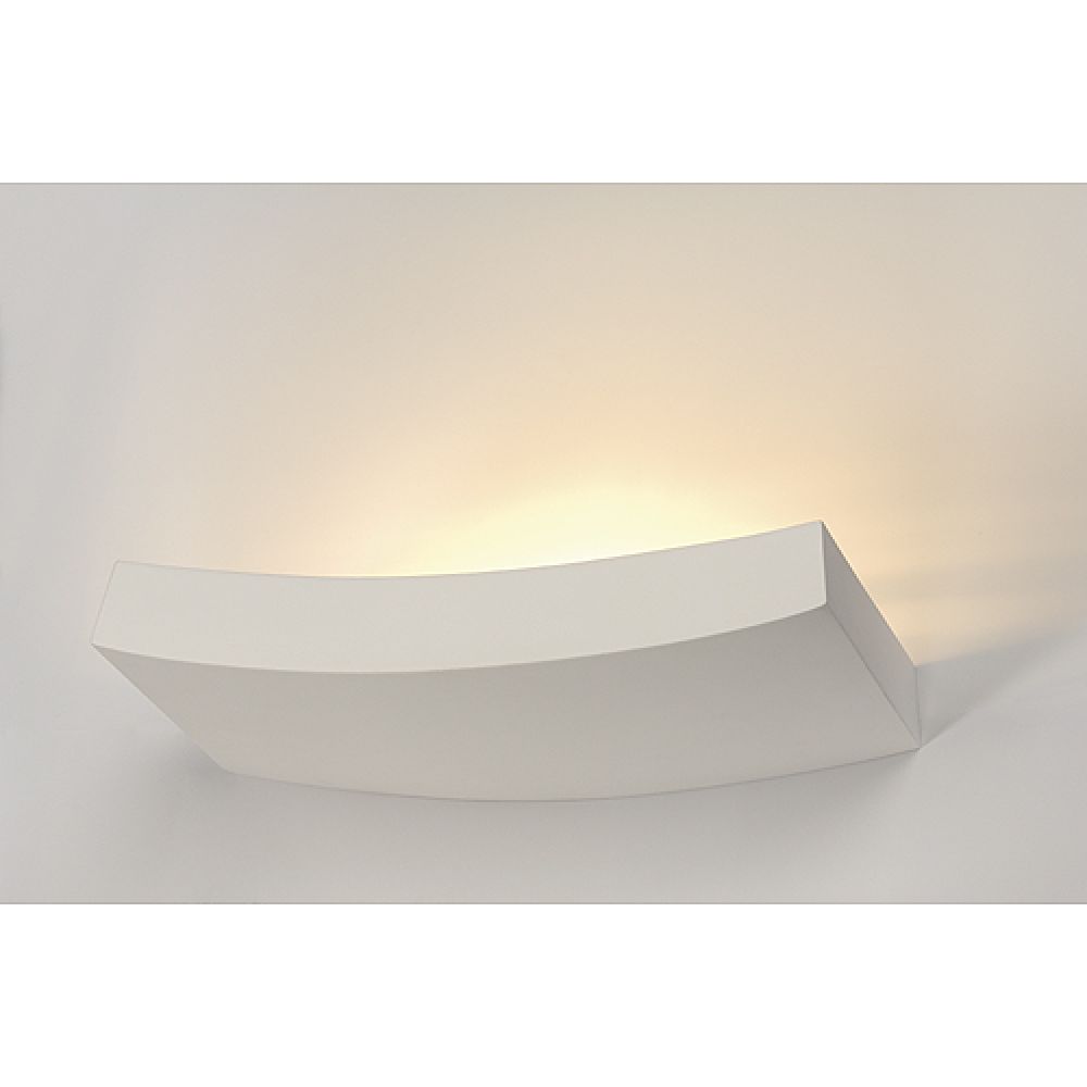 Plaster Curved Shelf Wall Light