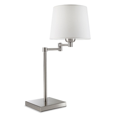 Twist Satin Nickel Table Lamp