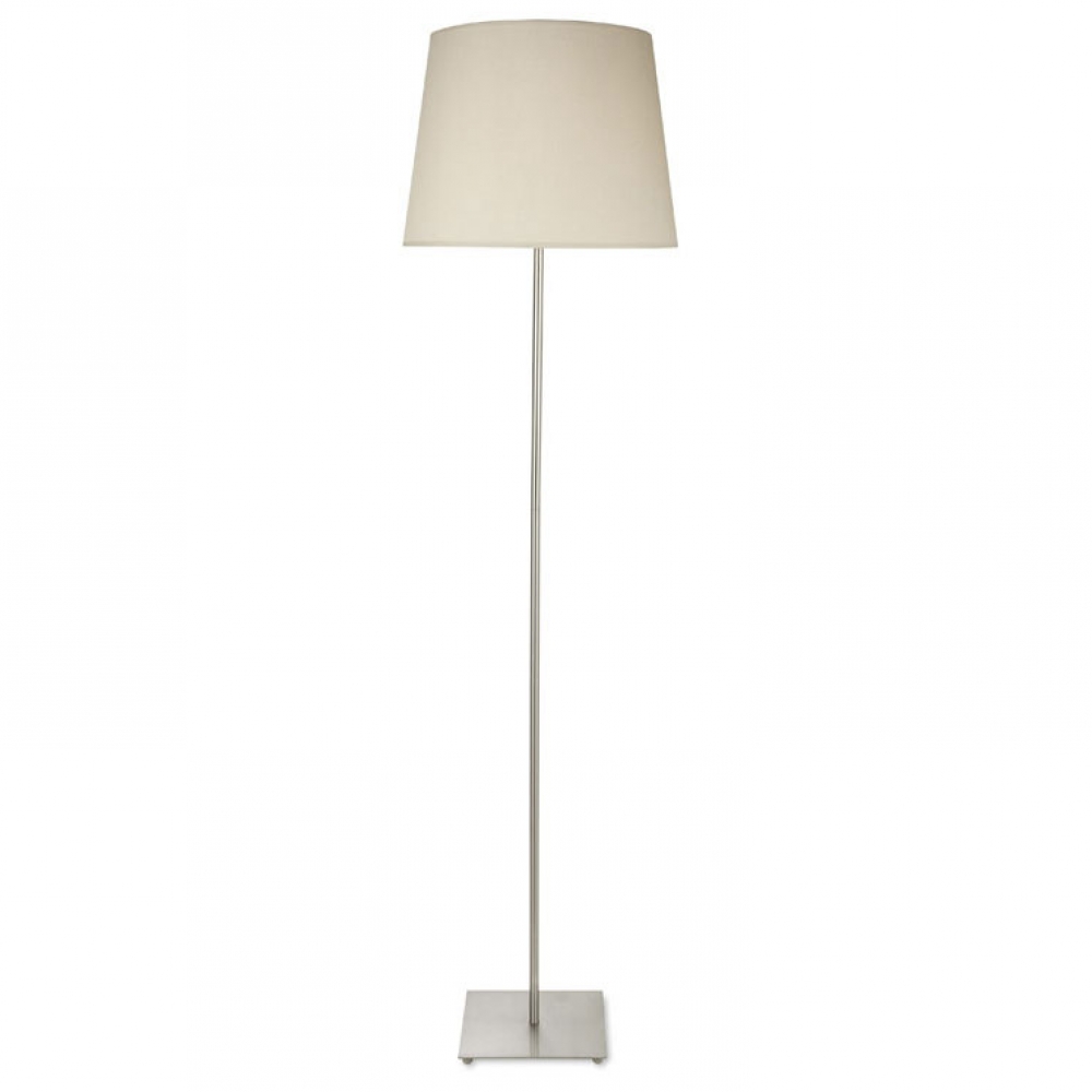 Satin Nickel Square Base Floor Lamp