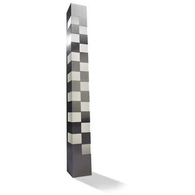 Tall Chequered Block LED Floor Lamp