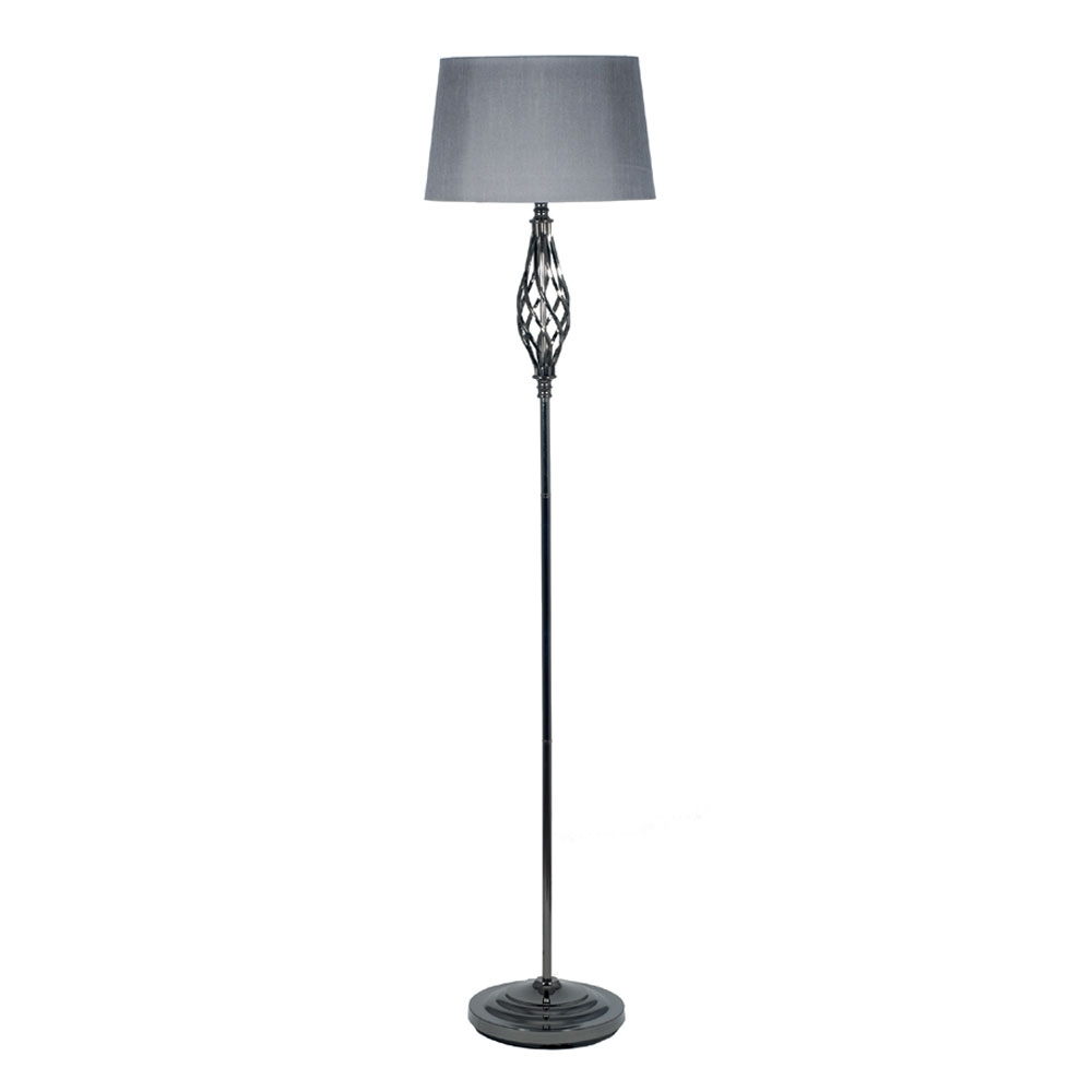 Jenna Chrome Floor Lampset