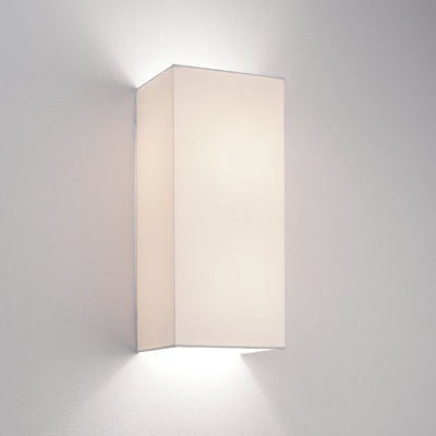 Floating White Fabric Wall Light