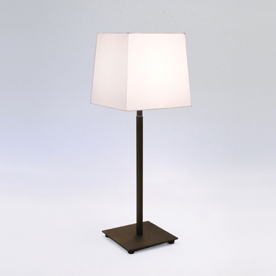 Square Table Lamp in Bronze