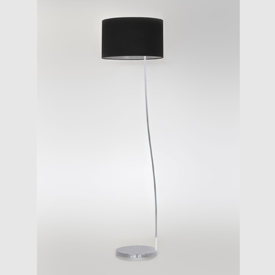 Leaning Polished Chrome Floor Lamp