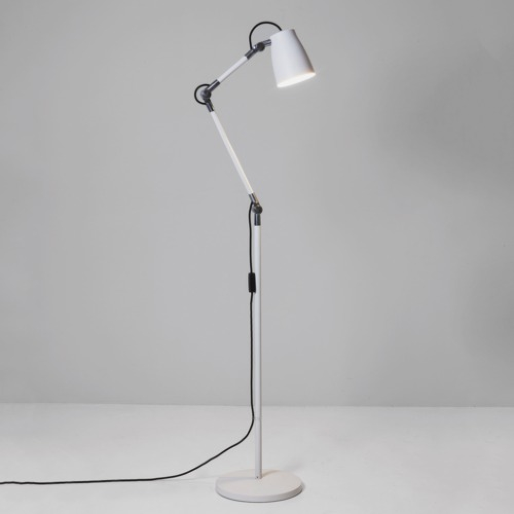 Luxo Spotlight Floor Lamp in White