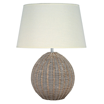 Rattan Cream Table Lamp with Shade