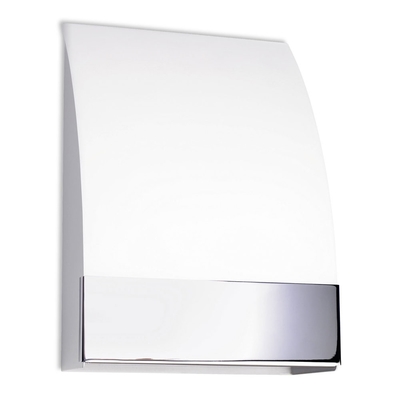 Chrome and Glass Tilted Wall Light