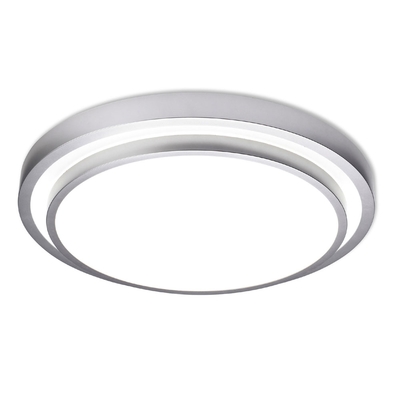 Round Metallic Flush Ceiling Light