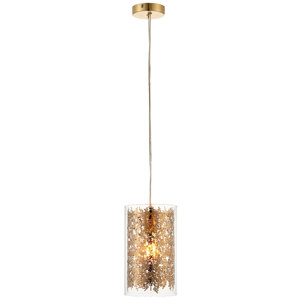 Lacy pendant brass