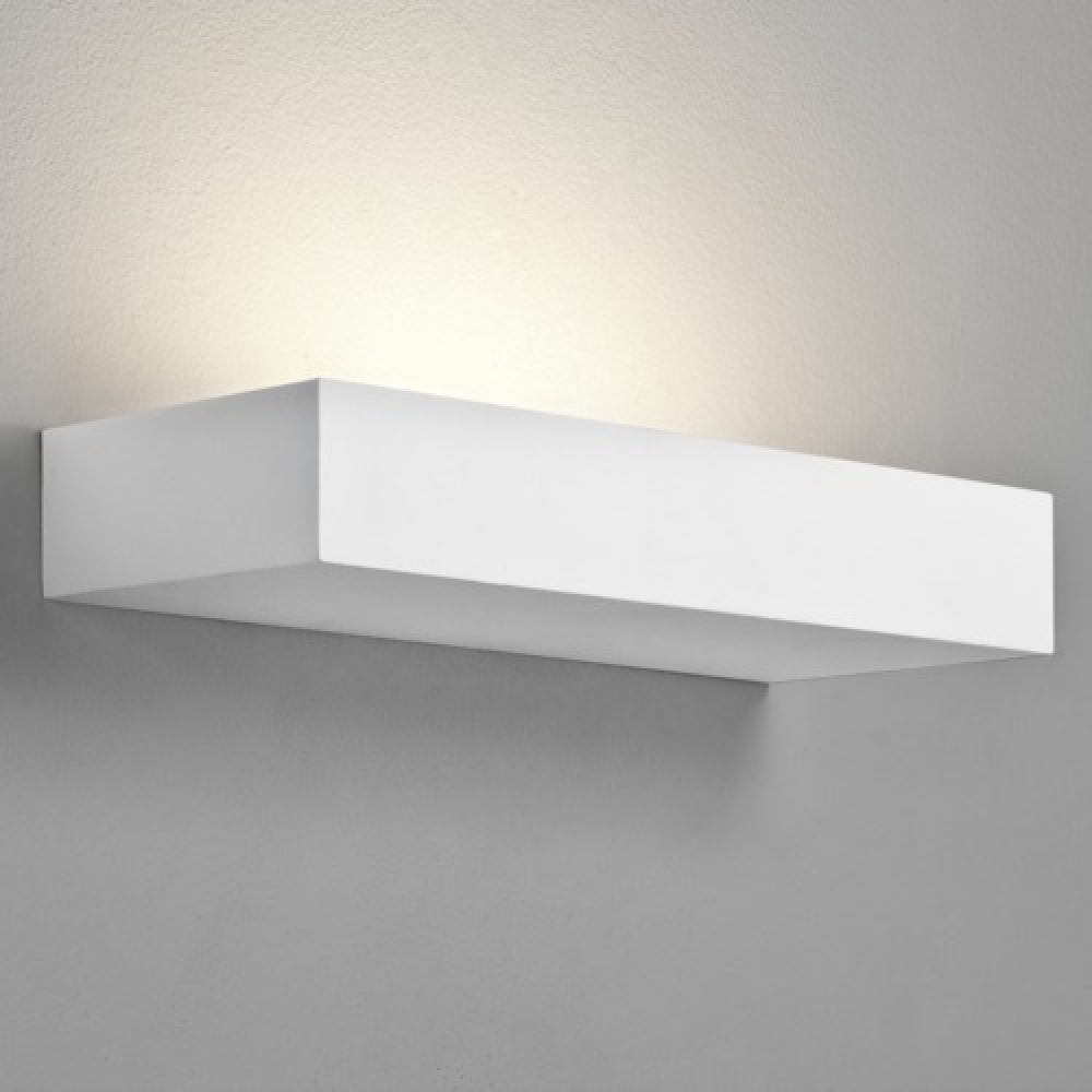 Rectangle Horizontal White Plaster Wall Light Small