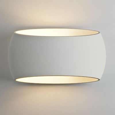 Hoop White Plaster Wall Light