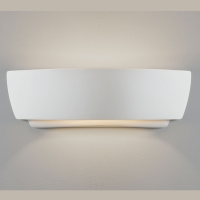 Two-Tiered White Ceramic Wall Light