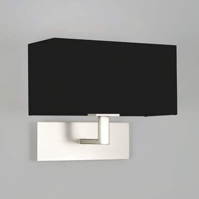 Rectangle Matt Nickel Singular Wall Light