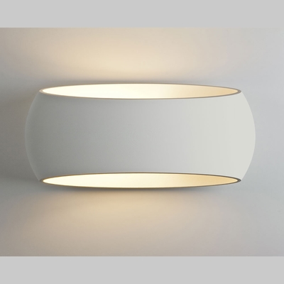 Hoop White Plaster Wall Light (Large)