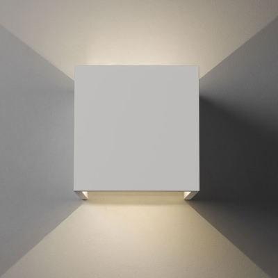 Box White Plaster LED Wall Light