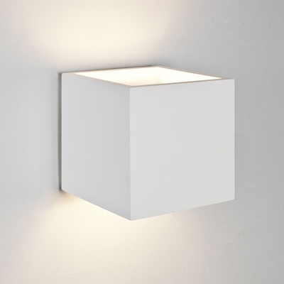 Box White Plaster Wall Light (Large)