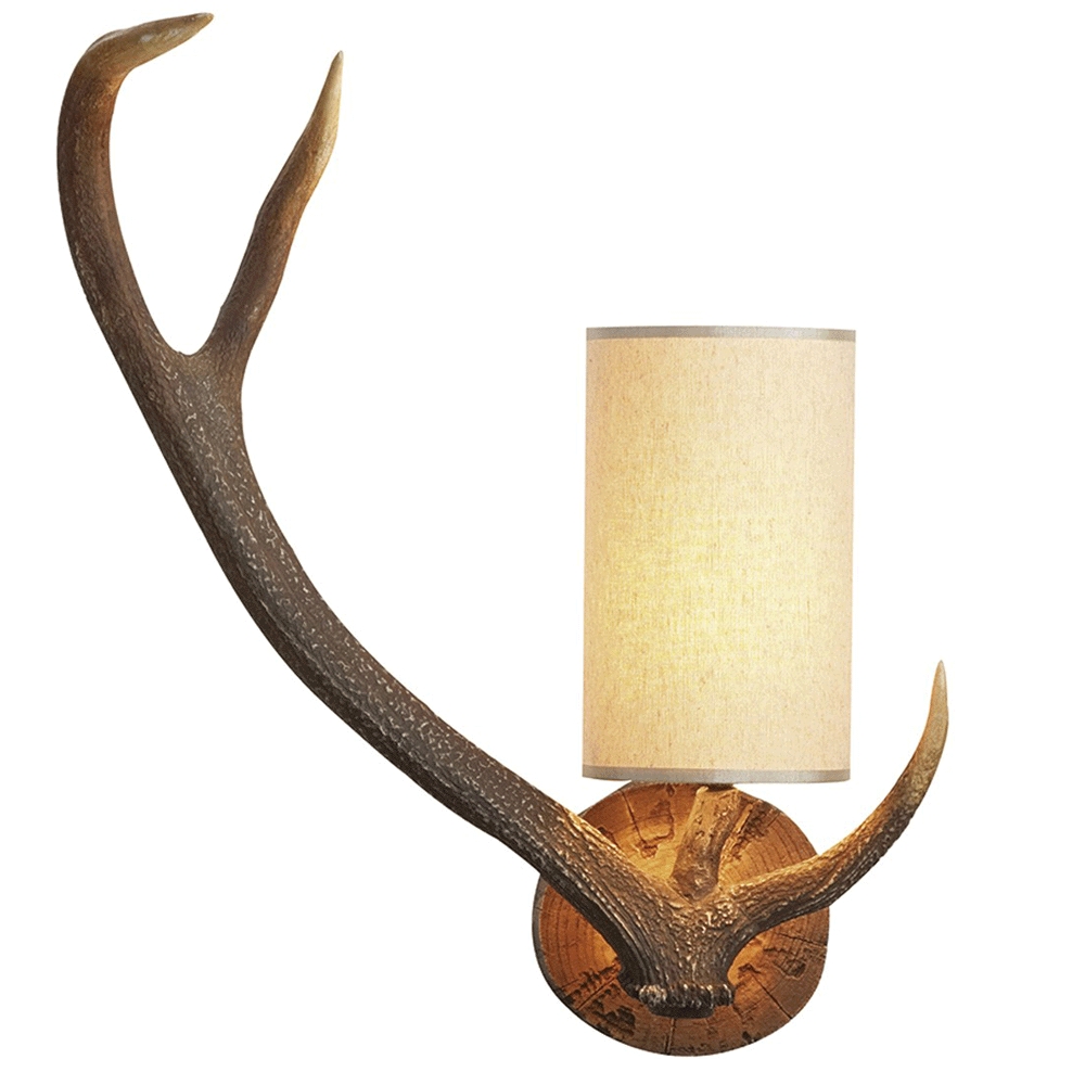 Antler Rustic Left Wall Light