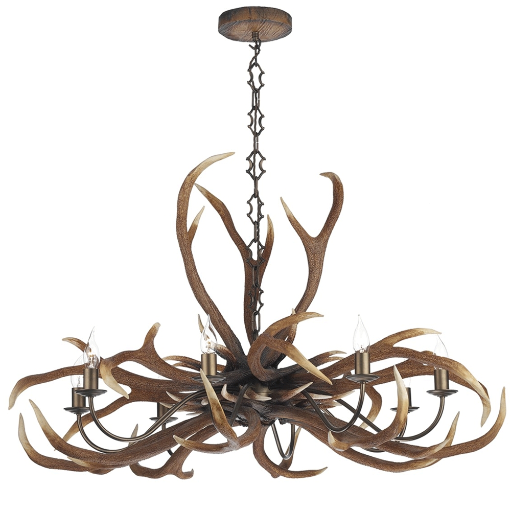 Antler Emperor 8 Light Rustic Pendant