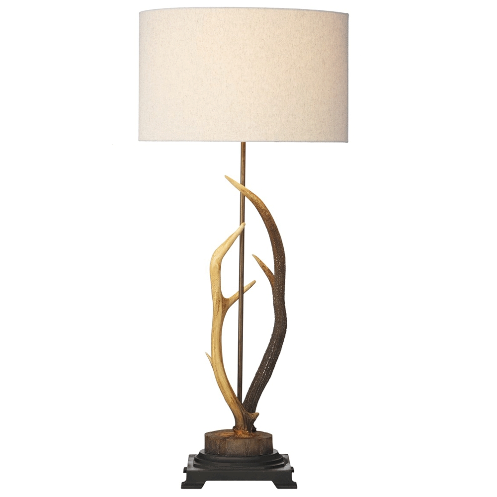 Antler Table Lampset Cream Shade