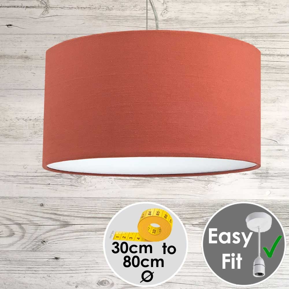 Aura Drum Pendant Firebrick