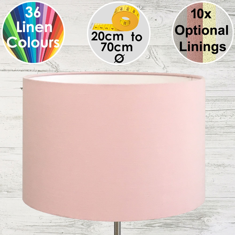 Aura Baby Pink Drum Lampshade 