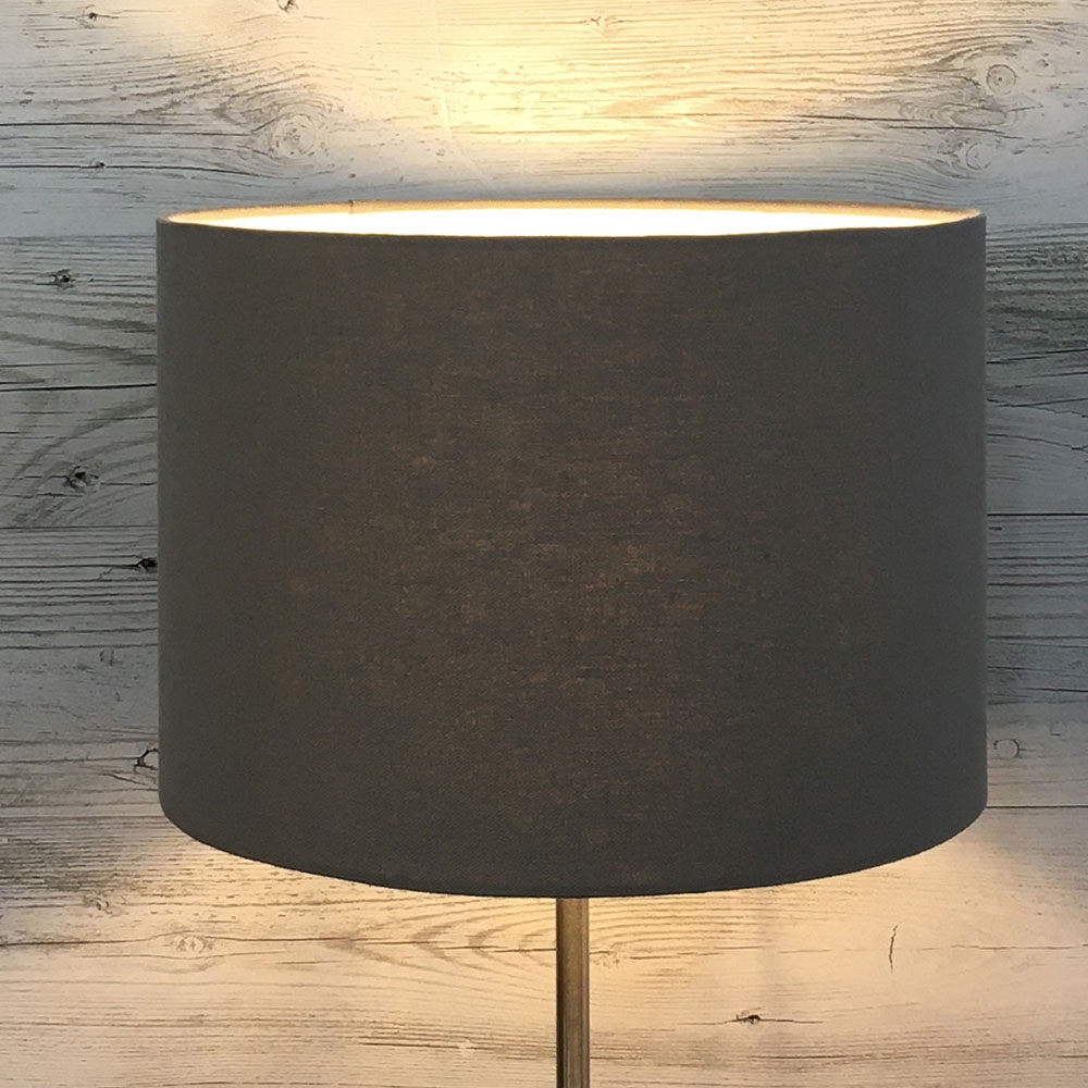 Aura Light Grey Drum Shade