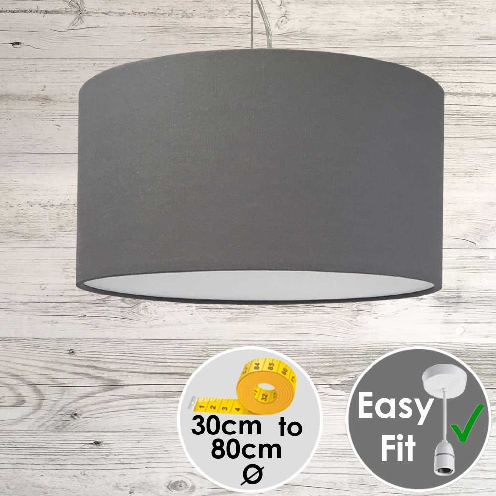 Aura Drum Pendant Grey