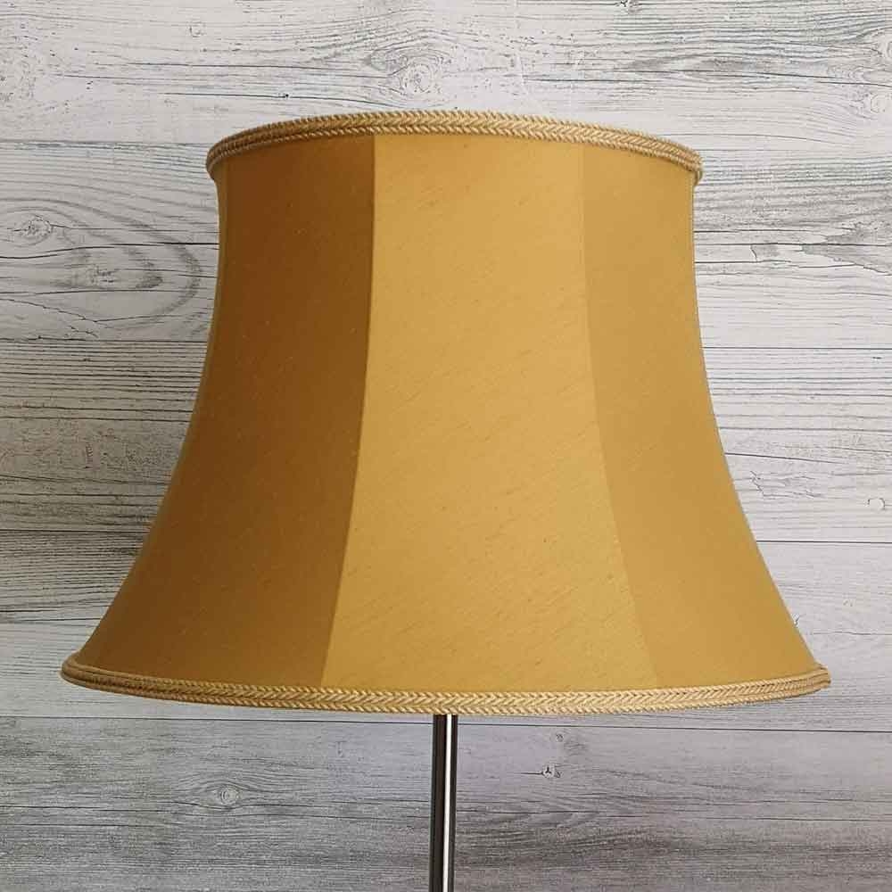 Bowed Drum Lampshade Gold Dupion