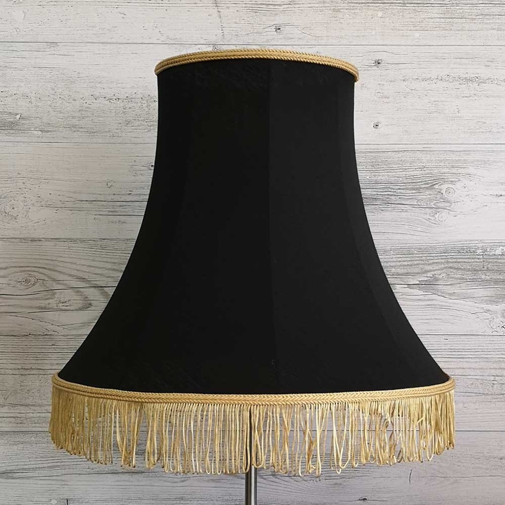 Bowed Empire Black with Gold Fringe