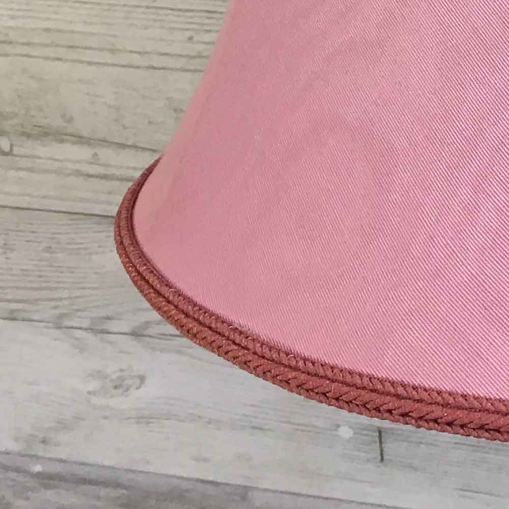 Bowed Oval Lampshade Pink Moire