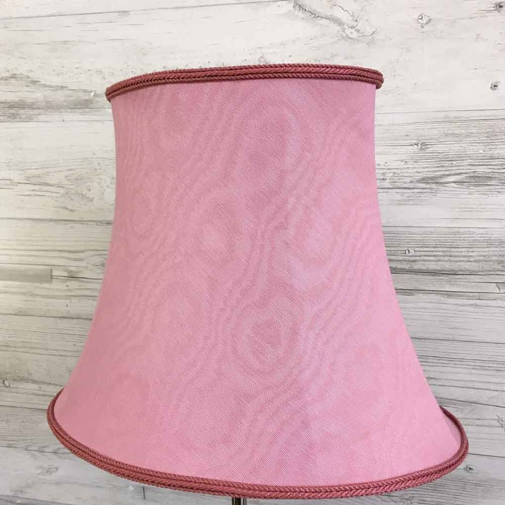 Bowed Oval Lampshade Pink Moire