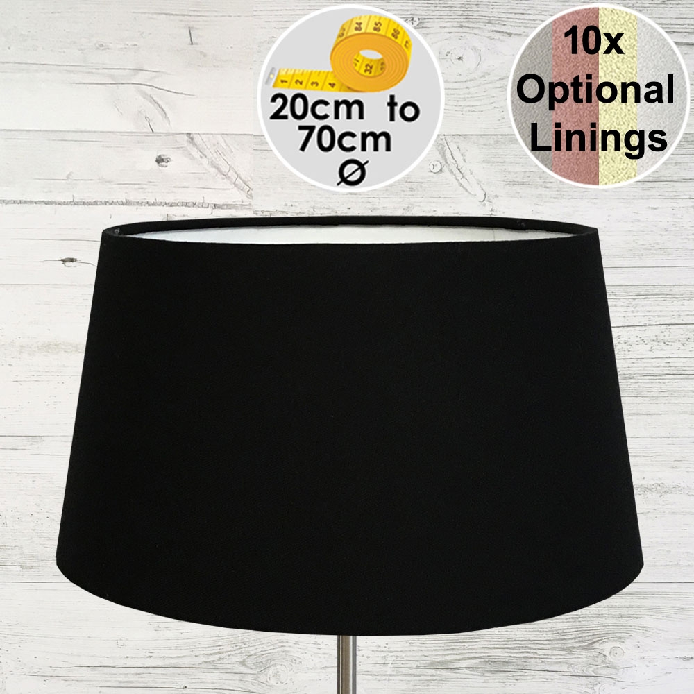 Aria Black Linen Lamp Shade