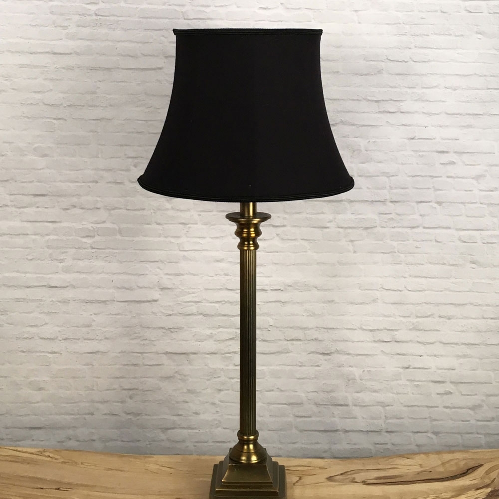 Bowed Drum Lampshade Black