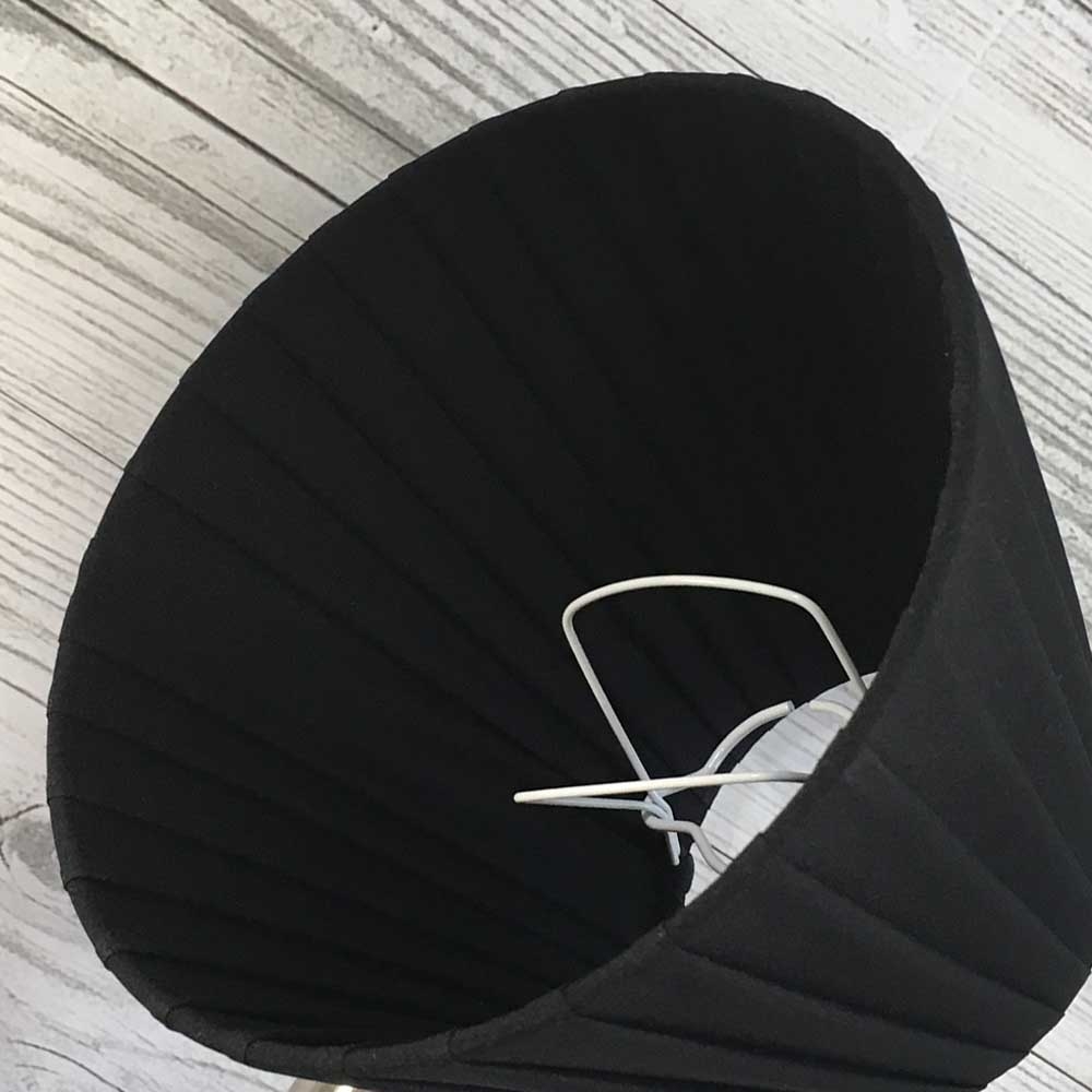 Black Pleated Clip on Candle Shade 