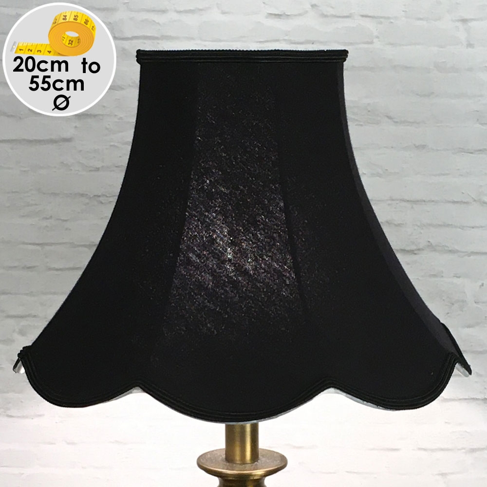 Black Scalloped Lampshade