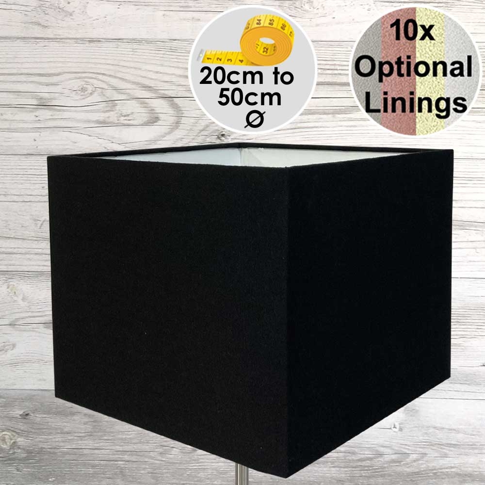 Square Lampshade Black