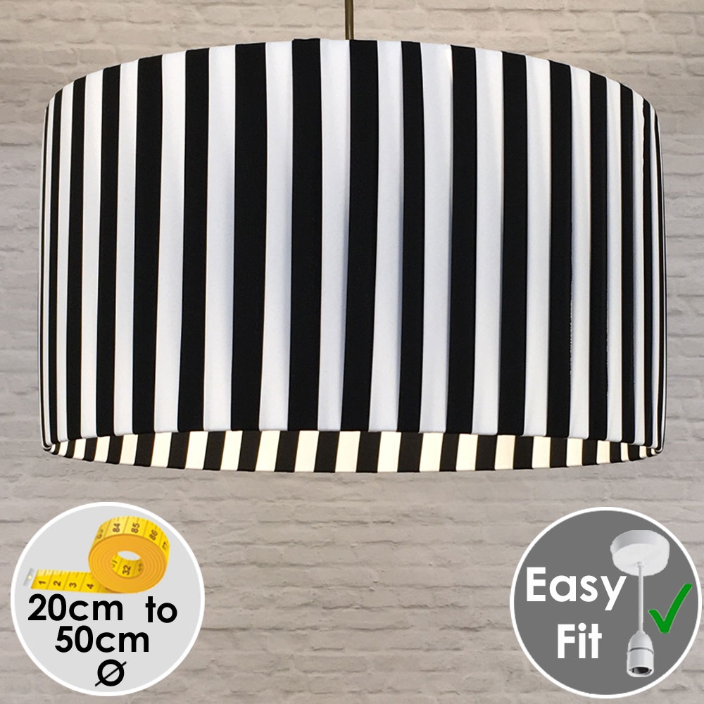 Black and White Stripe Lampshade