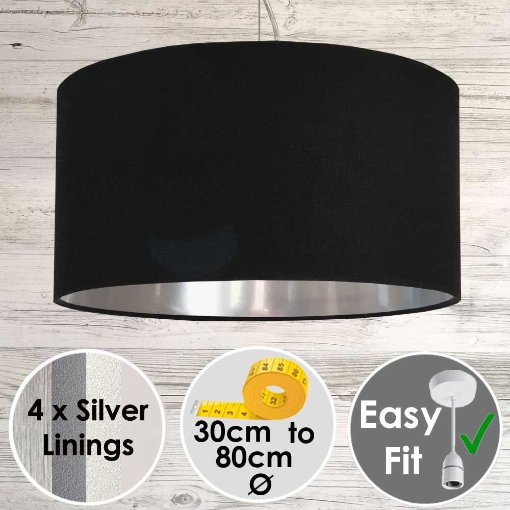 BLACK AND SILVER LIGHT SHADE