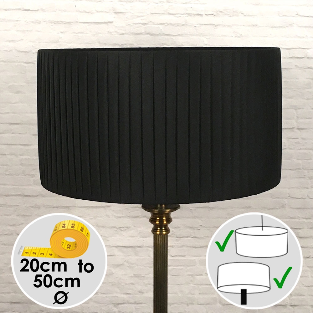 Black Pleated Lampshade 